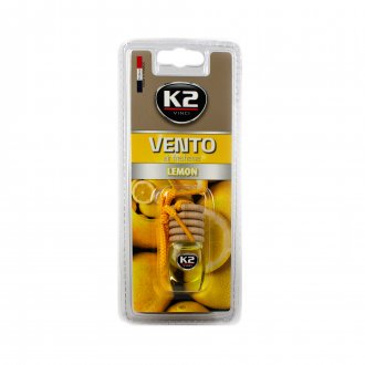 Автомобільний ароматизатор (освіжувач) повітря "лимон", блістер / VINCI VENTO LEMON 8ML K2 V455