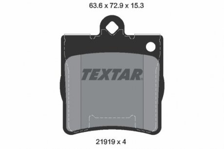 Комплект гальмівних колодок TEXTAR 2191901 (фото 1)