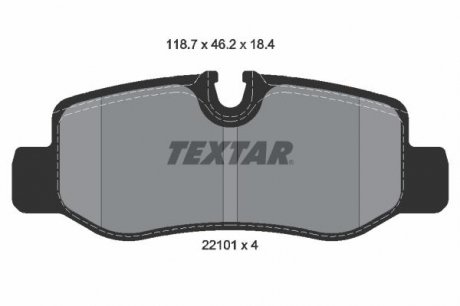 Комплект гальмівних колодок TEXTAR 2210101