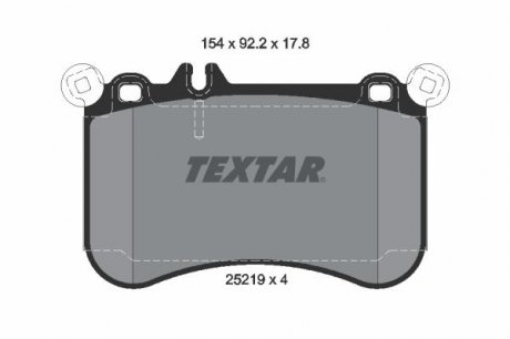 Комплект гальмівних колодок TEXTAR 2521901 (фото 1)