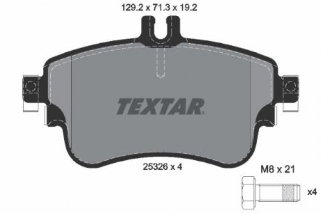 Комплект гальмівних колодок TEXTAR 2532601