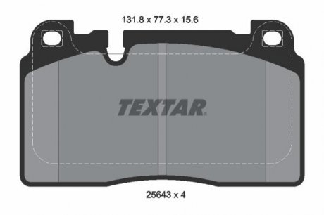 Комплект гальмівних колодок TEXTAR 2564302 (фото 1)