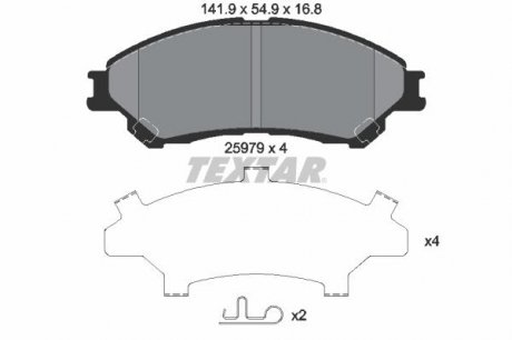 Комплект гальмівних колодок TEXTAR 2597901 (фото 1)
