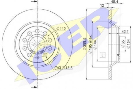 Диск гальмівний ICER 78BD5642-2