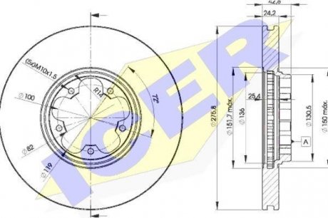 Диск тормозной ICER 78BD5612-2 (фото 1)