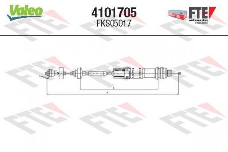 Трос-циліндр, система зчеплення FTE 4101705