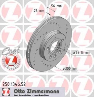 Гальмівний диск ZIMMERMANN 250.1346.52 (фото 1)