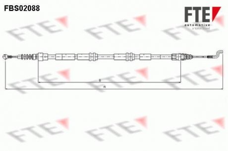 Трос гальмівний FTE FBS02088 (фото 1)