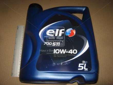 Мастило моторне півсинтетика Evolution 700 STI 10W40 5L (ACEA: A3/B4 API: SL/CF VW 501.01/505.00 MB-Approval 229.1) ELF 214124 (фото 1)
