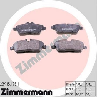 Комплект гальмівних колодок ZIMMERMANN 23915.175.1