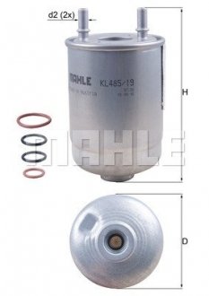 Фильтр топливный MAHLE / KNECHT KL 485/19D