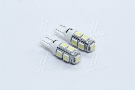 Лампа LED б / ц габарит і панель приладів T10 9SMD W5W 12V WHITE 2шт. блістер <> TEMPEST TP-215T10-12V