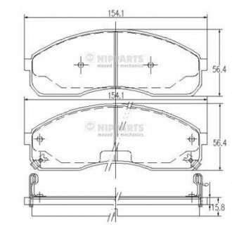 Комплект тормозных колодок, дисковый тормоз NIPPARTS J3600310