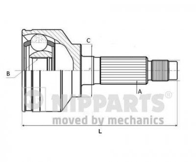 Шарнирный комплект, приводной вал NIPPARTS N2824146