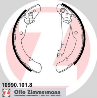 Колодки тормозные ZIMMERMANN 109901018