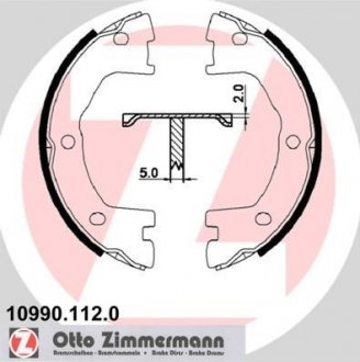 Гальмівні колодки ручного гальма ZIMMERMANN 109901120 (фото 1)