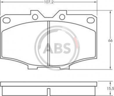 Гальмівні колодки зад. Toyota Land Cruiser 84- A.B.S. 36462 (фото 1)