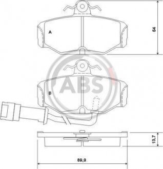 Гальмiвнi колодки дисковi A.B.S. 36170