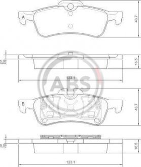 Гальмiвнi колодки дисковi A.B.S. 37305