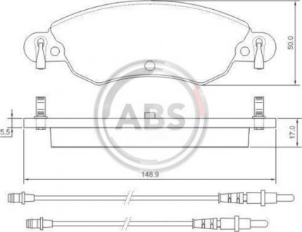 Гальмiвнi колодки дисковi A.B.S. 37278