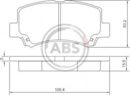 Гальмiвнi колодки дисковi A.B.S. 37086