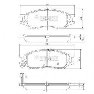 Гальмiвнi колодки дисковi NIPPARTS N3601097