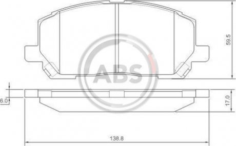 Колодки гальмівні Lexus ES300,Toyota Avensis,Camry,Carina A.B.S. 37260