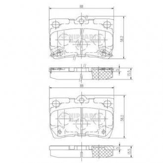 Гальмiвнi колодки дисковi NIPPARTS N3612041