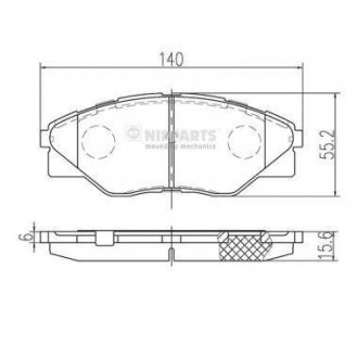 Гальмiвнi колодки дисковi NIPPARTS N3602149