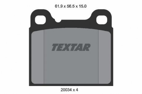 Гальмiвнi колодки дисковi TEXTAR 2003402 (фото 1)