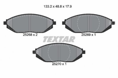 Гальмiвнi колодки дисковi TEXTAR 2526801