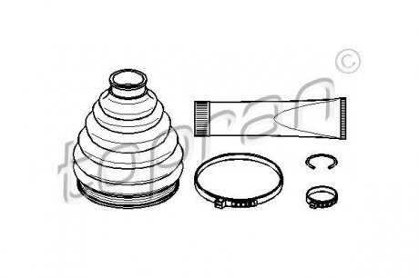 Пильник привiдного валу TOPRAN / HANS PRIES 722473