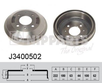 Гальмівні барабани NIPPARTS J3400502