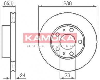 Гальмівний диск KAMOKA 1031534 (фото 1)
