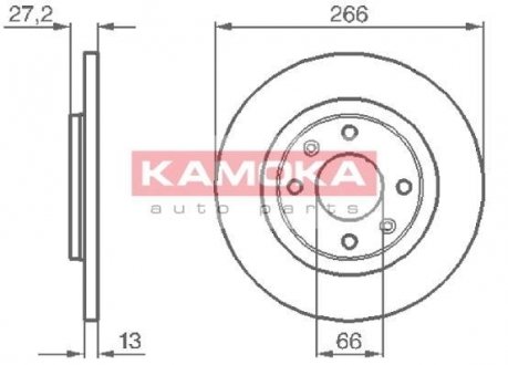 Гальмівний диск KAMOKA 1032000 (фото 1)