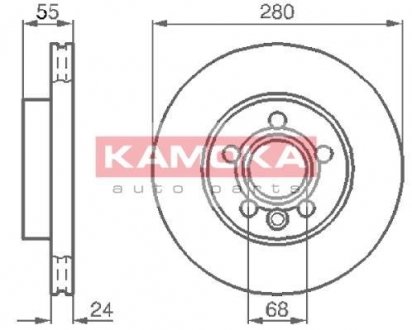 Гальмівний диск KAMOKA 1032020 (фото 1)