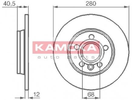 Гальмiвнi диски KAMOKA 1032024 (фото 1)
