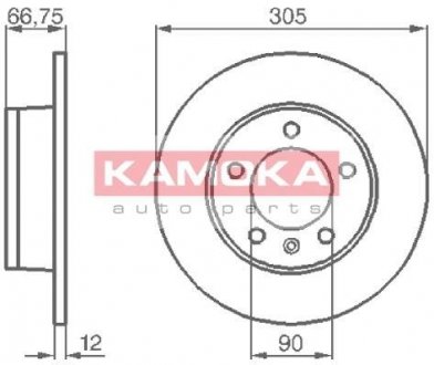 Гальмiвнi диски KAMOKA 1032544 (фото 1)