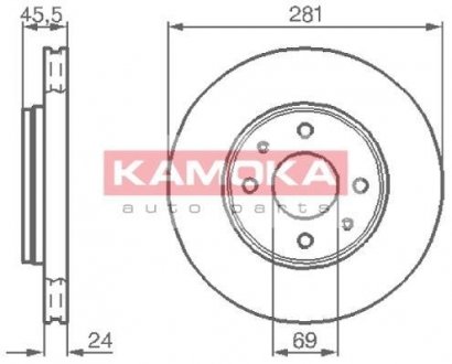 Гальмiвнi диски KAMOKA 1032136 (фото 1)