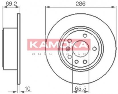 Гальмiвнi диски KAMOKA 1031622 (фото 1)