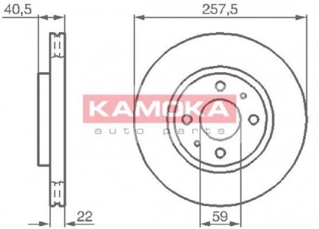 Гальмiвнi диски KAMOKA 1031524 (фото 1)