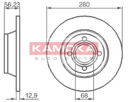 Гальмiвнi диски KAMOKA 1031036 (фото 1)