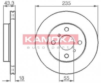 Гальмiвнi диски KAMOKA 1032168 (фото 1)