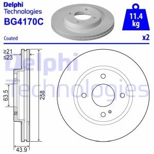 Гальмiвнi диски Delphi BG4170C