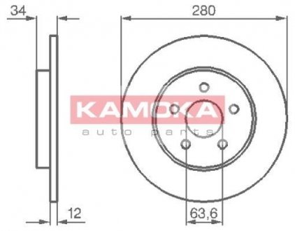 Гальмiвнi диски KAMOKA 1032252