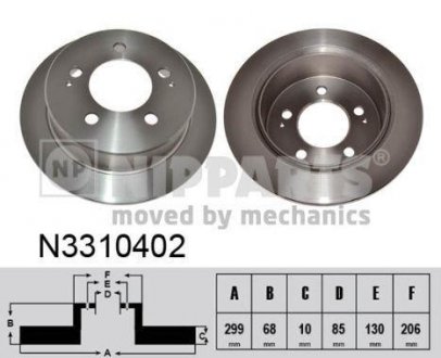 Диск гальмівний NIPPARTS N3310402