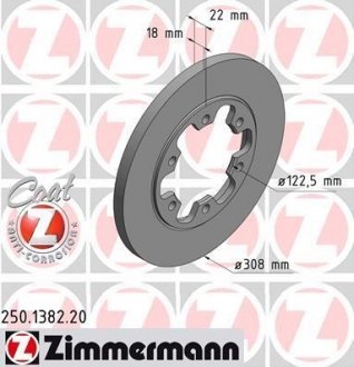 Гальмiвнi диски ZIMMERMANN 250138220 (фото 1)