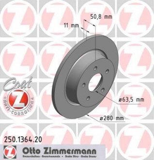 Гальмівний диск ZIMMERMANN 250136420