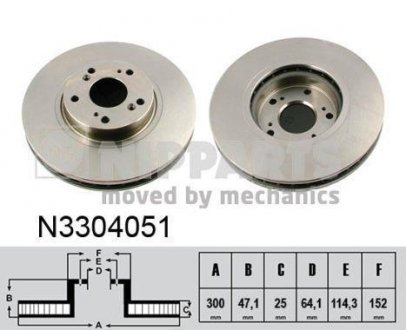 Гальмiвнi диски NIPPARTS N3304051