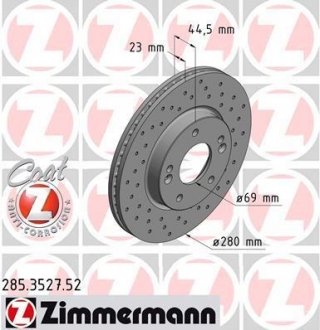 Гальмiвнi диски переднi ZIMMERMANN 285352752